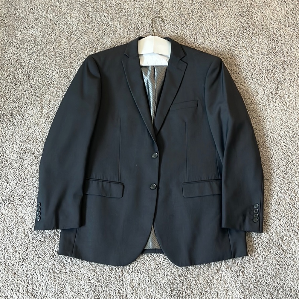 Gray suit jacket